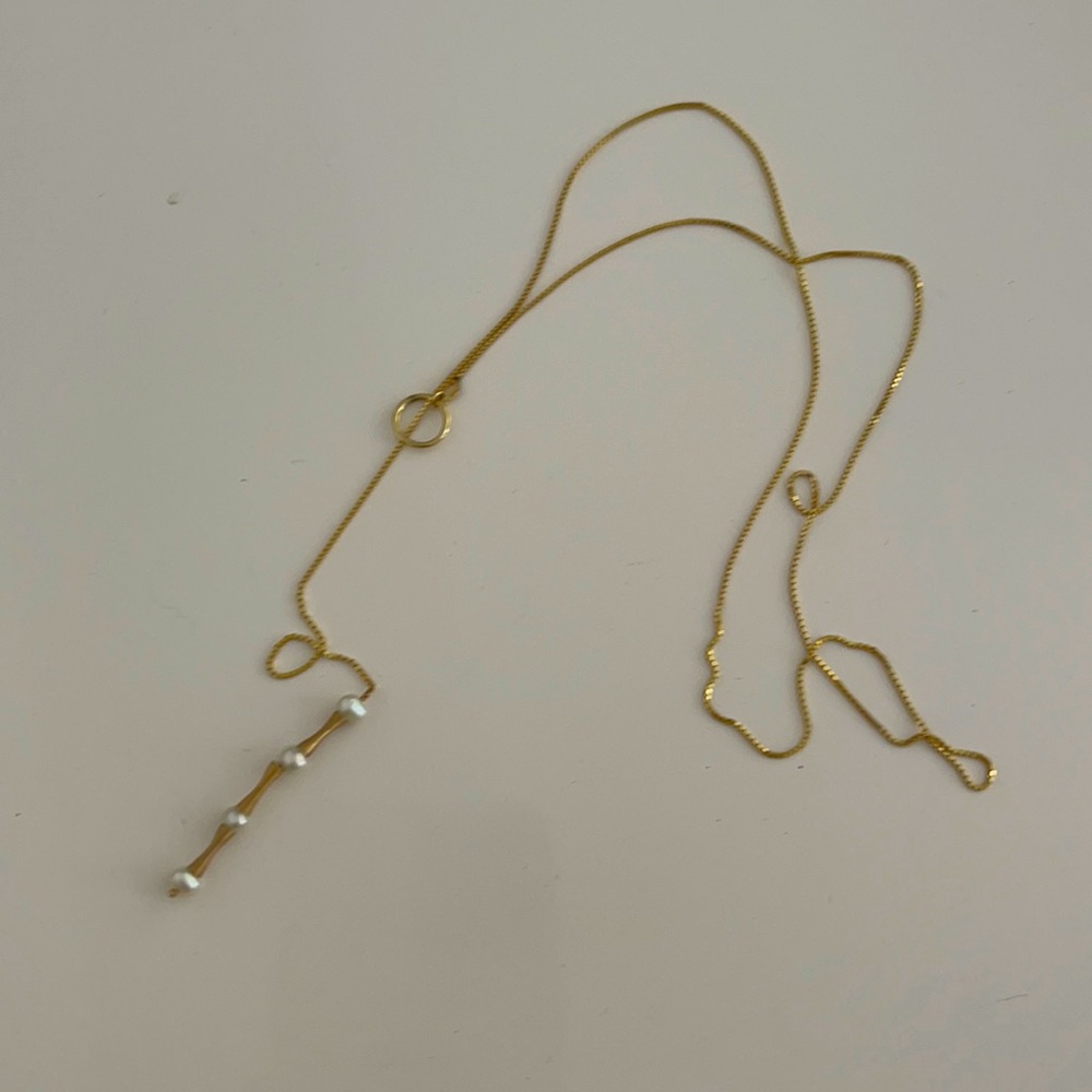 14k gold & pearl necklace